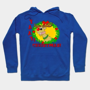 Rudolph The Reindeer Funny Christmas Retro Cartoon Hoodie